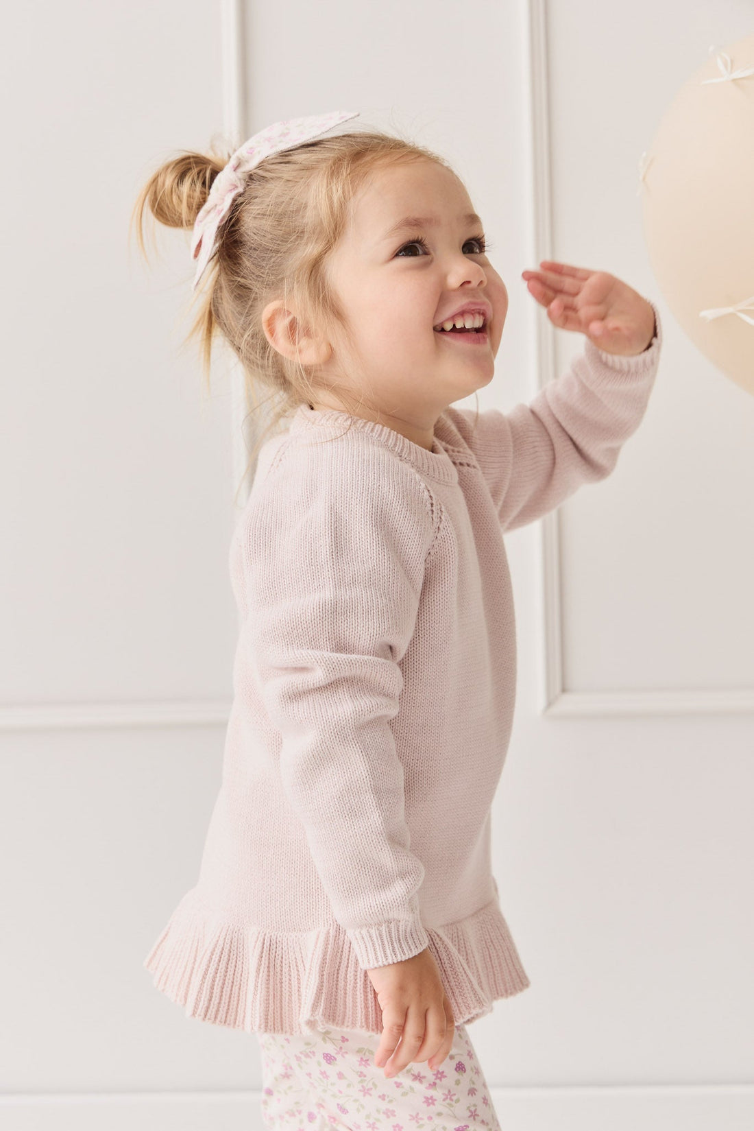 Ava Jumper - Soft Misty Rose Childrens Jumper from Jamie Kay USA