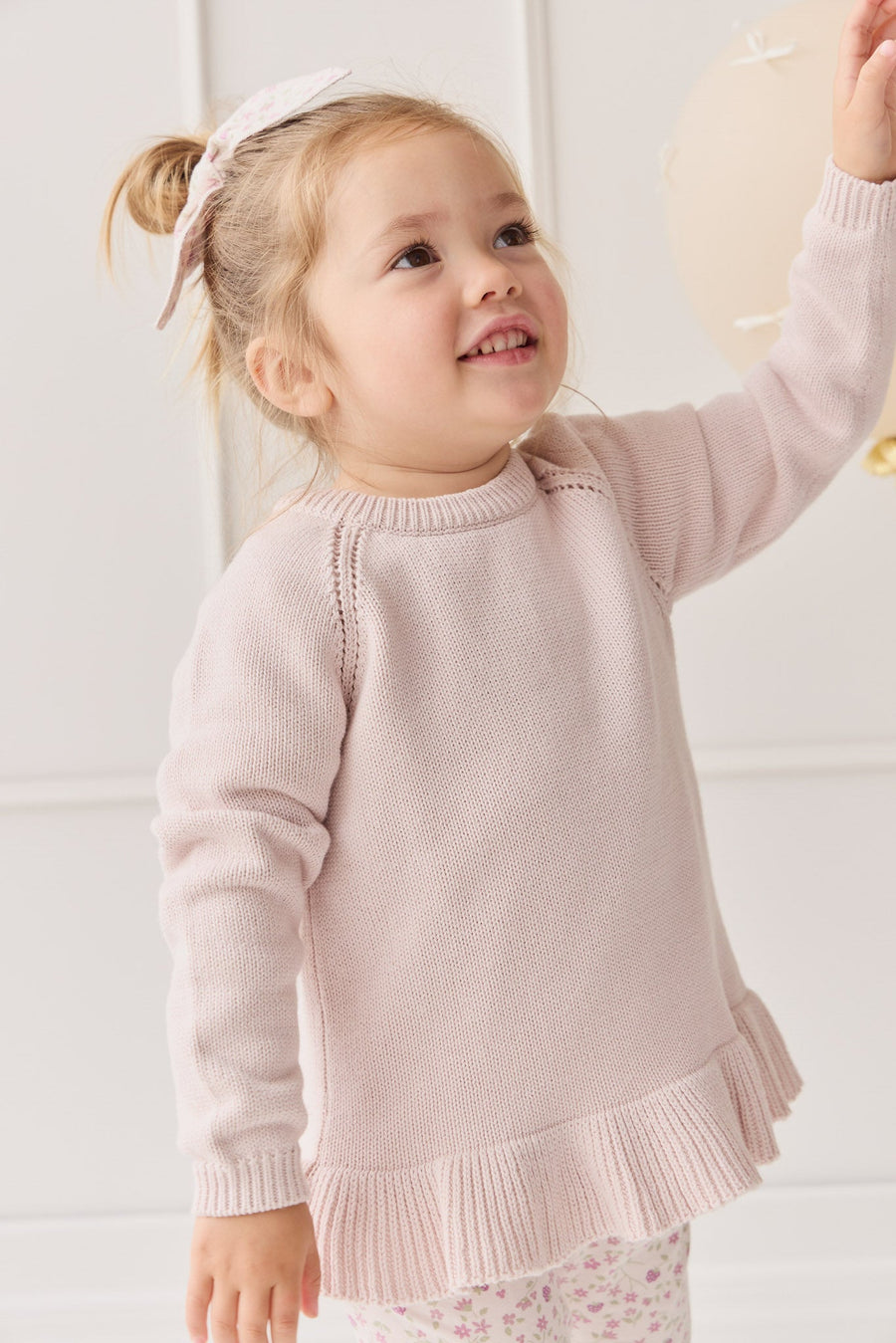 Ava Jumper - Soft Misty Rose Childrens Jumper from Jamie Kay USA