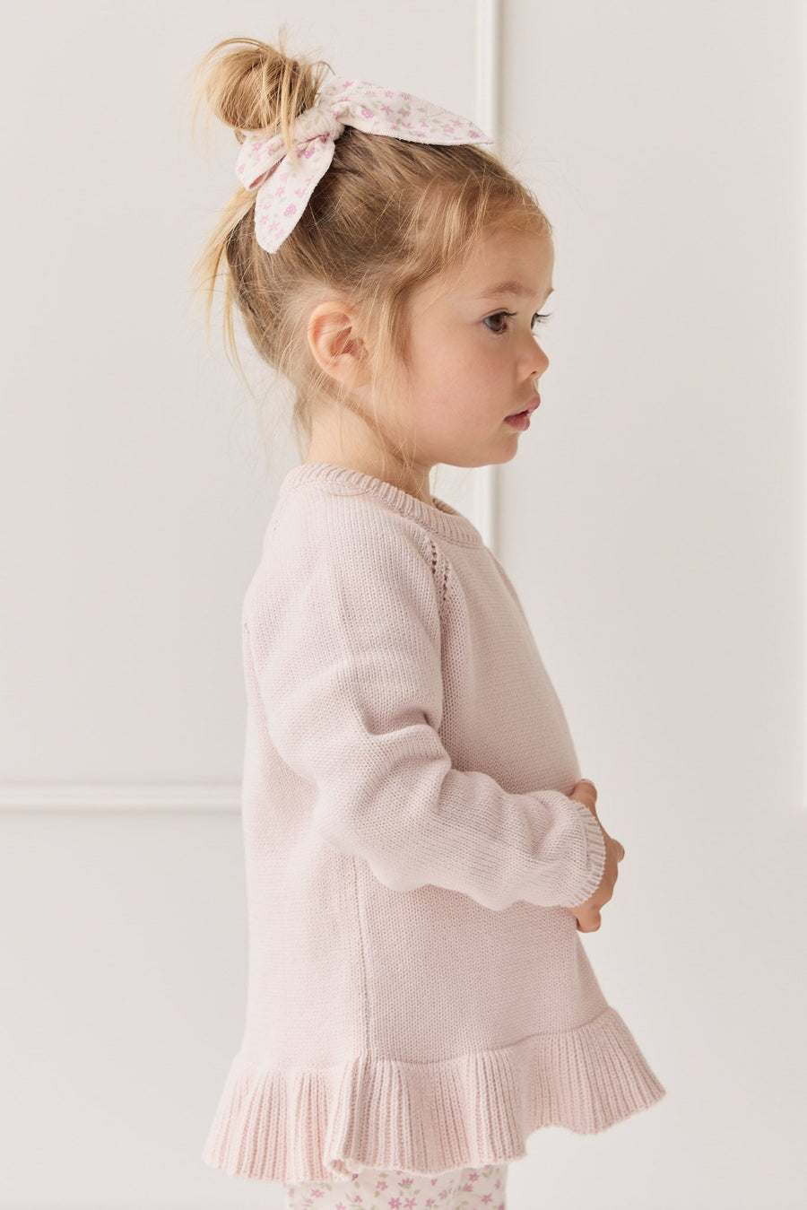 Ava Jumper - Soft Misty Rose Childrens Jumper from Jamie Kay USA