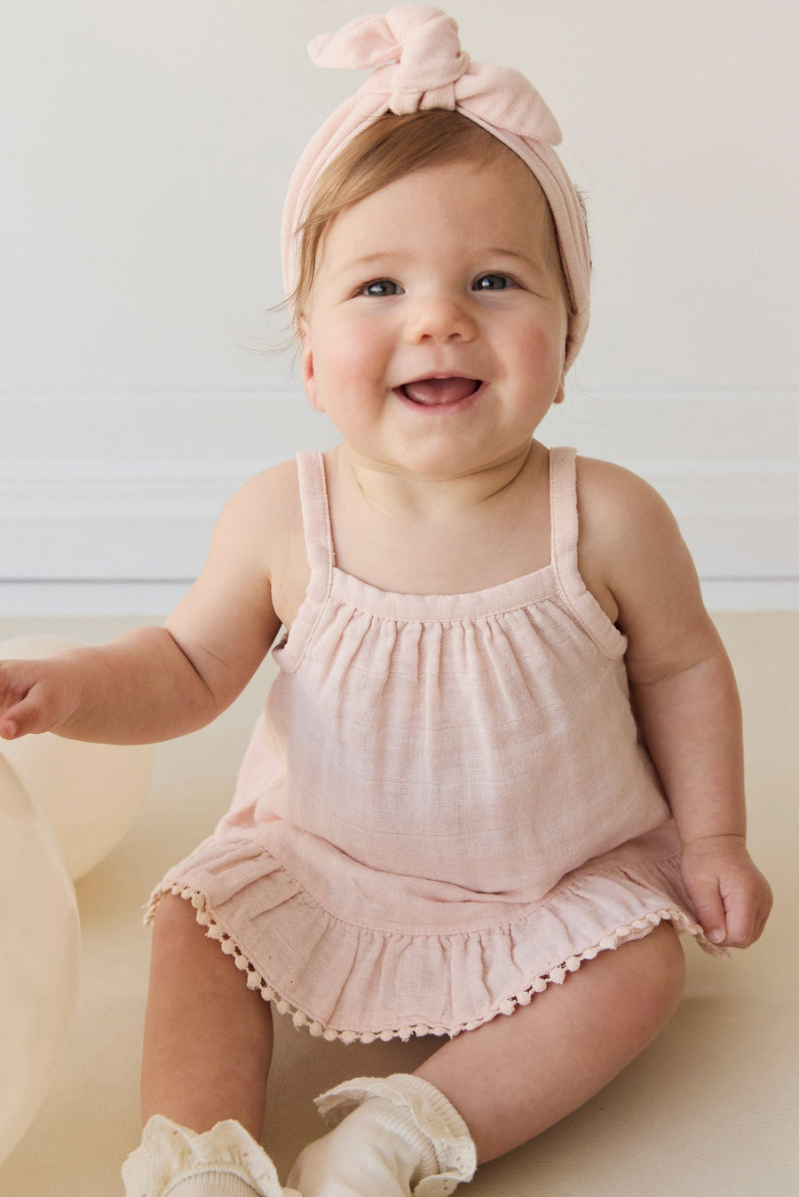 Organic Cotton Muslin Zoe Set - Ballet Pink Childrens Set from Jamie Kay USA