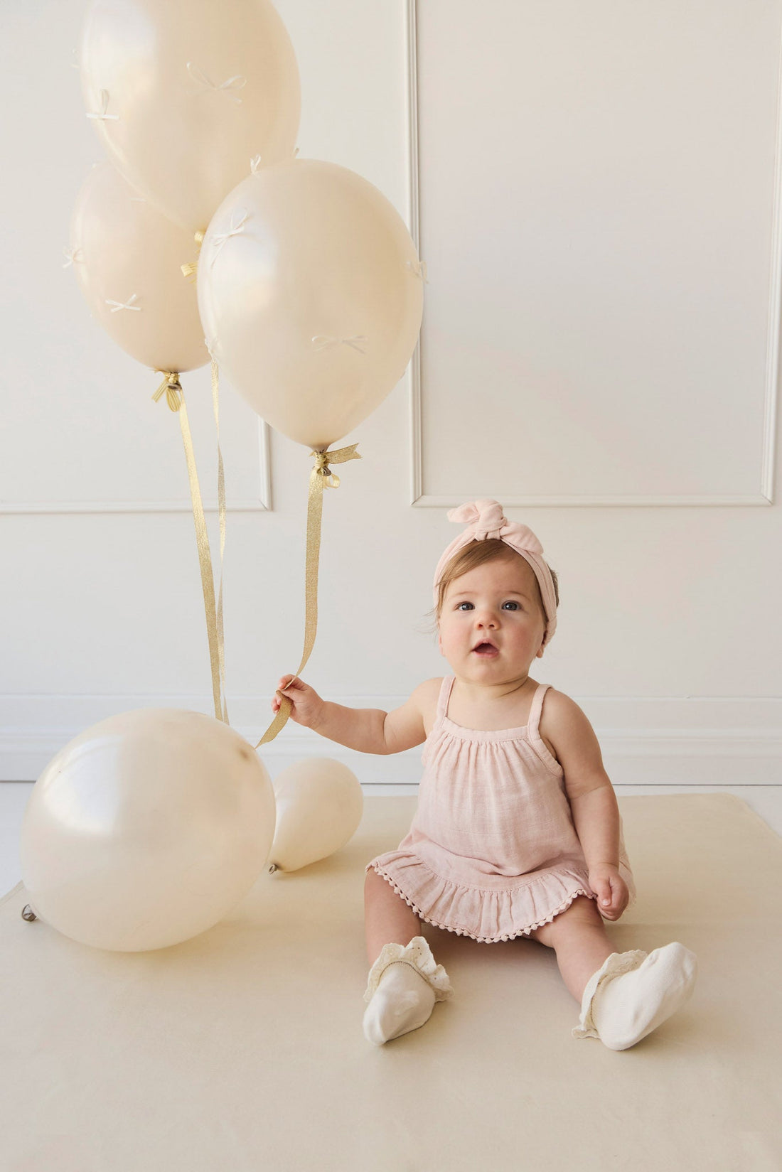 Organic Cotton Muslin Zoe Set - Ballet Pink Childrens Set from Jamie Kay USA