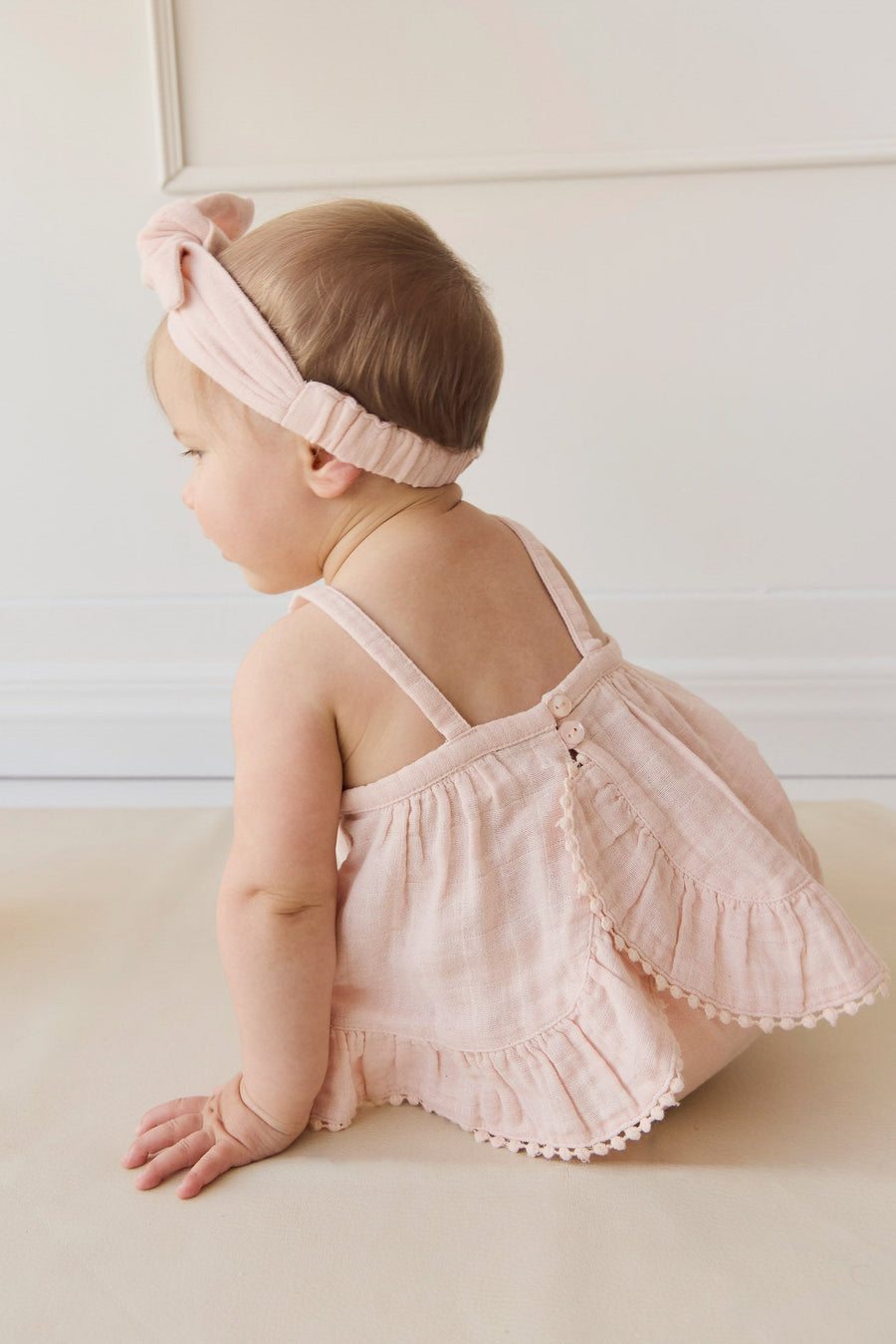 Organic Cotton Muslin Zoe Set - Ballet Pink Childrens Set from Jamie Kay USA