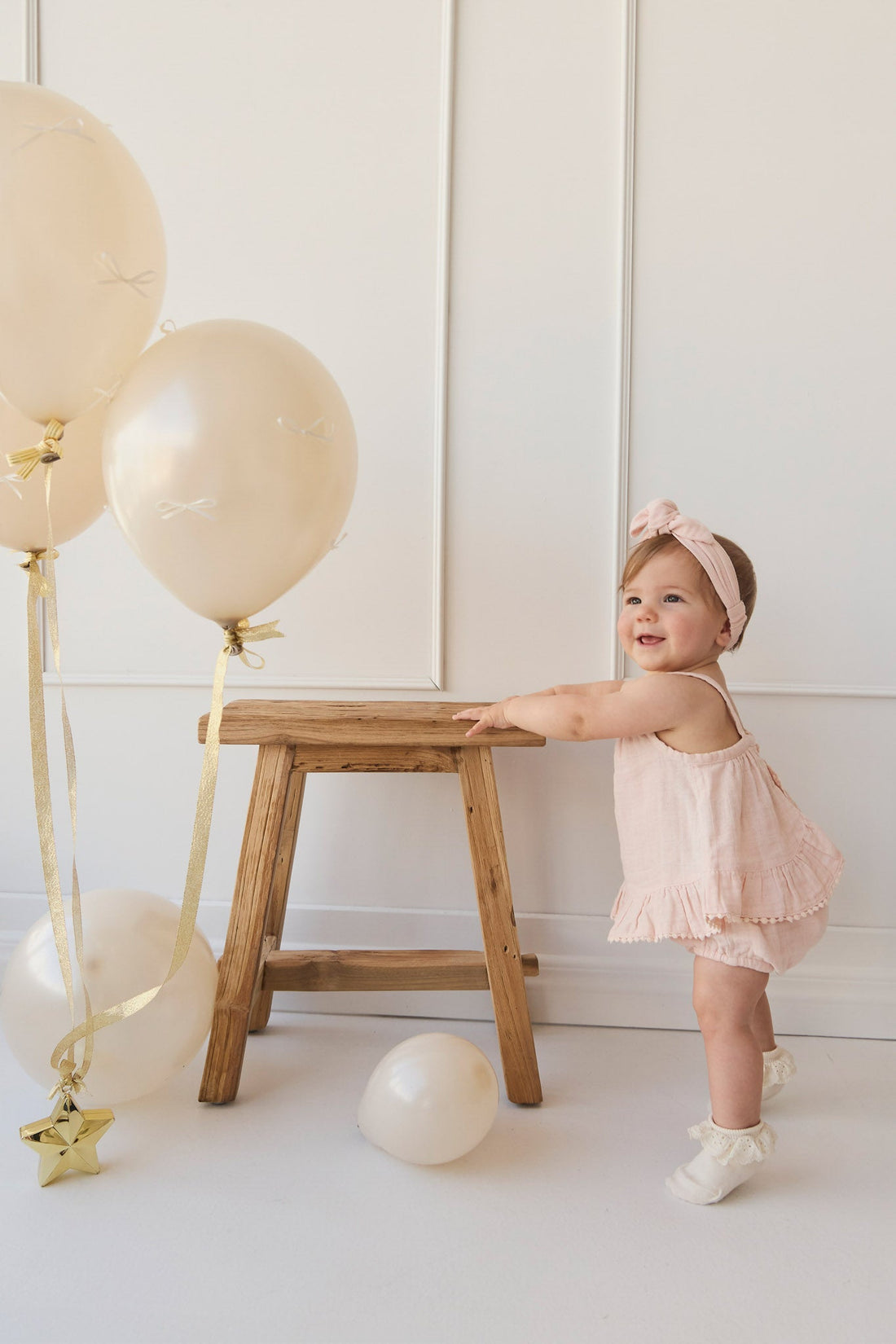 Organic Cotton Muslin Zoe Set - Ballet Pink Childrens Set from Jamie Kay USA