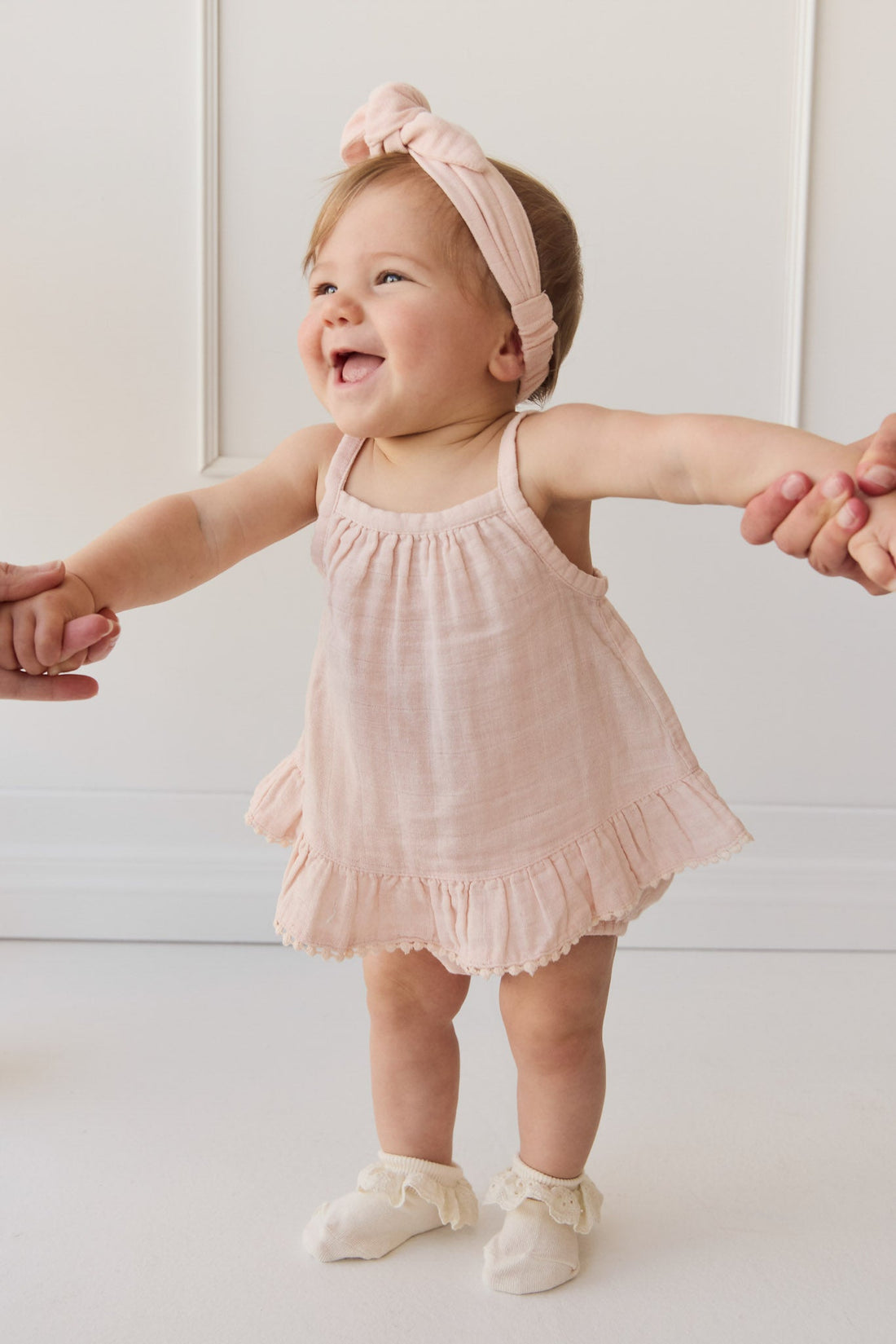 Organic Cotton Muslin Zoe Set - Ballet Pink Childrens Set from Jamie Kay USA