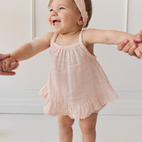 Organic Cotton Muslin Zoe Set - Ballet Pink Childrens Set from Jamie Kay USA