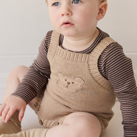 Ethan Playsuit - Toffee Marle Childrens Playsuit from Jamie Kay USA