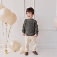 Joshua Jumper - Seaweed Marle Childrens Jumper from Jamie Kay USA