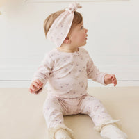 Organic Cotton Everyday Legging - Sweet Pea Floral Childrens Legging from Jamie Kay USA