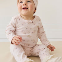 Organic Cotton Everyday Legging - Sweet Pea Floral Childrens Legging from Jamie Kay USA