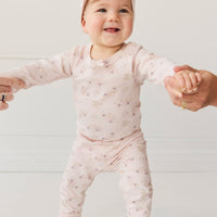 Organic Cotton Everyday Legging - Sweet Pea Floral Childrens Legging from Jamie Kay USA