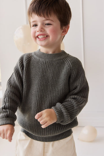 Joshua Jumper - Seaweed Marle Childrens Jumper from Jamie Kay USA