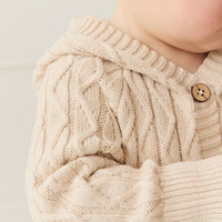 Benjamin Onepiece - Oatmeal Marle Childrens Onepiece from Jamie Kay USA