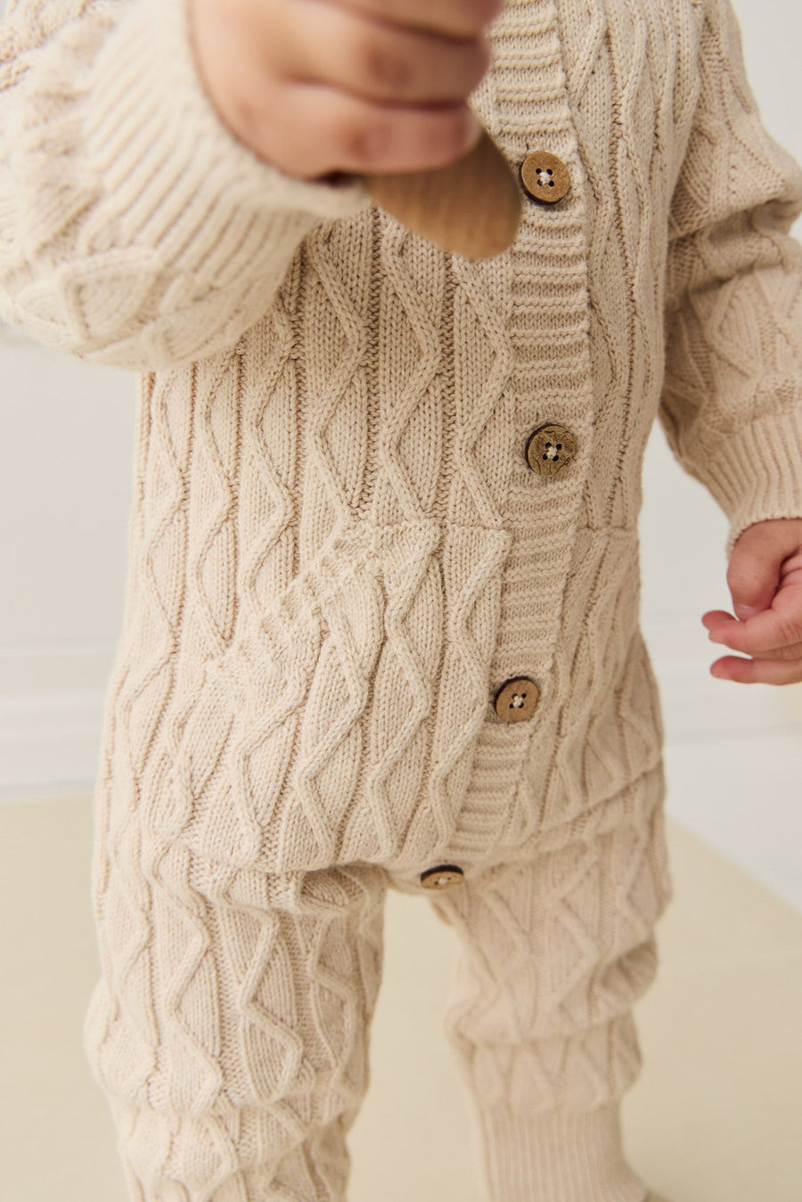 Benjamin Onepiece - Oatmeal Marle Childrens Onepiece from Jamie Kay USA