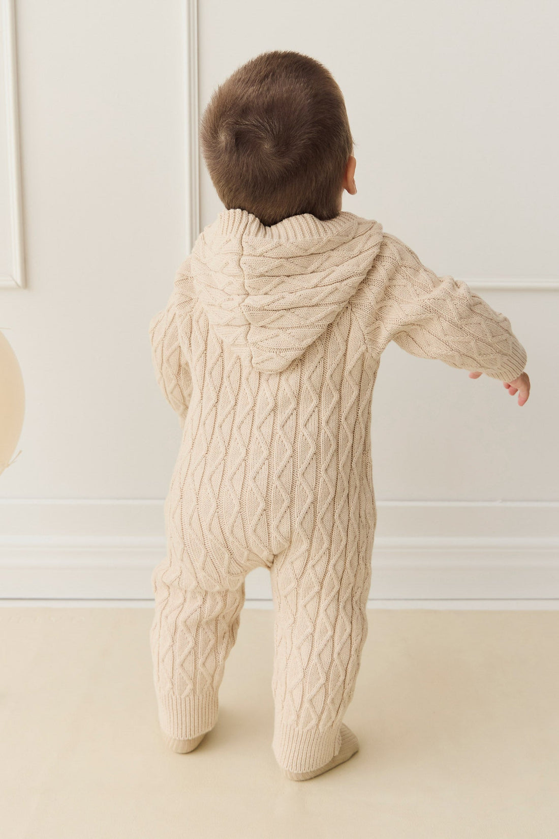 Benjamin Onepiece - Oatmeal Marle Childrens Onepiece from Jamie Kay USA