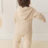 Benjamin Onepiece - Oatmeal Marle Childrens Onepiece from Jamie Kay USA