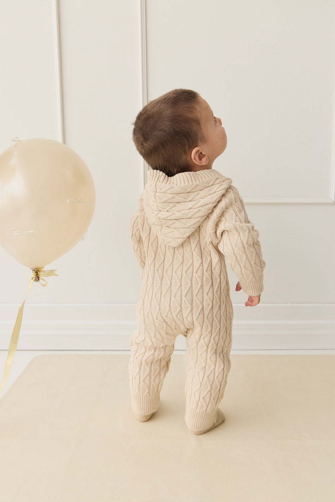 Benjamin Onepiece - Oatmeal Marle Childrens Onepiece from Jamie Kay USA