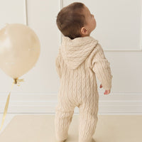 Benjamin Onepiece - Oatmeal Marle Childrens Onepiece from Jamie Kay USA