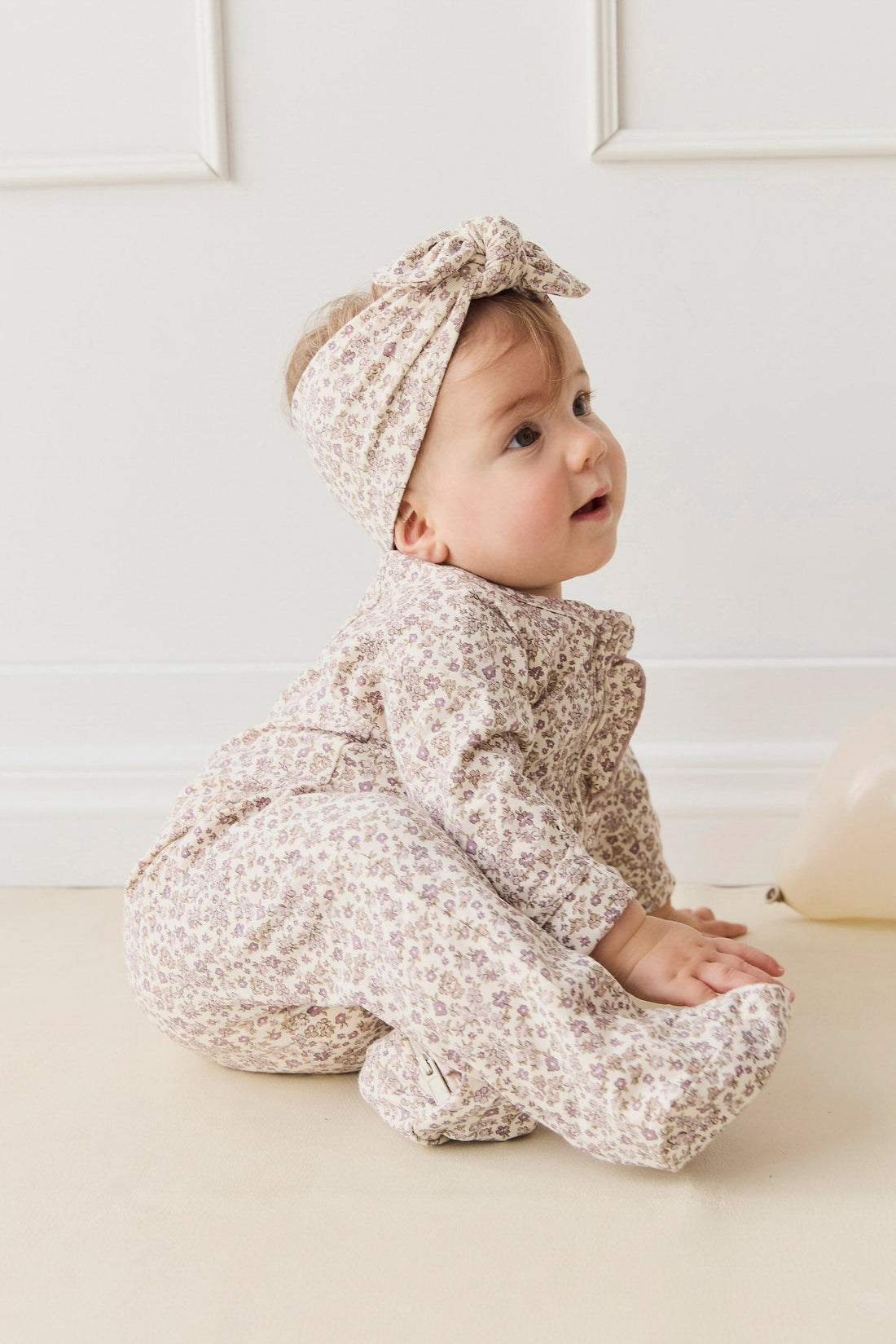 Organic Cotton Modal Frankie Onepiece - Amber Eggnog Childrens Onepiece from Jamie Kay USA