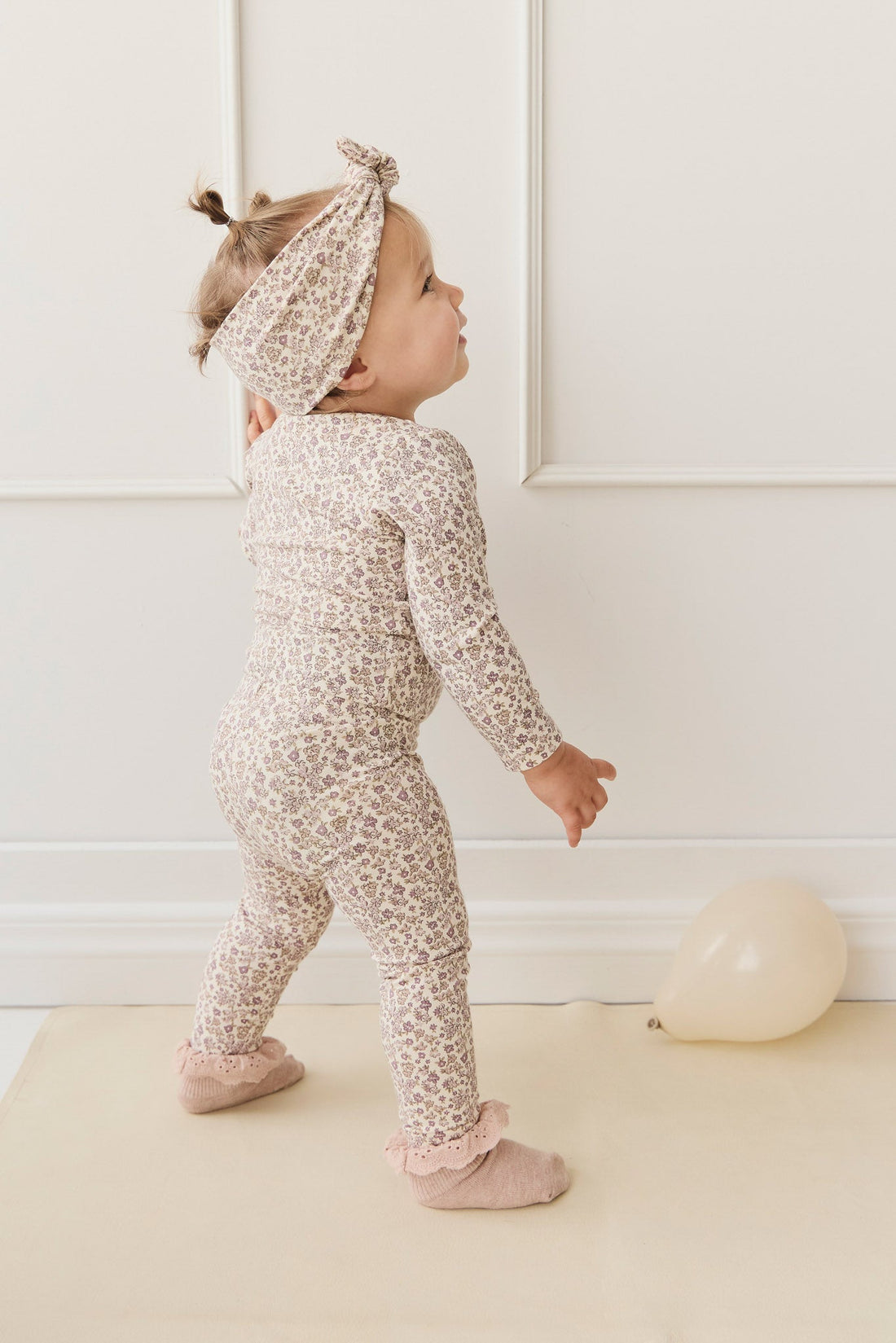 Organic Cotton Modal Everyday Legging - Amber Eggnog Childrens Legging from Jamie Kay USA