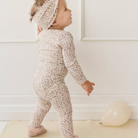 Organic Cotton Modal Everyday Legging - Amber Eggnog Childrens Legging from Jamie Kay USA