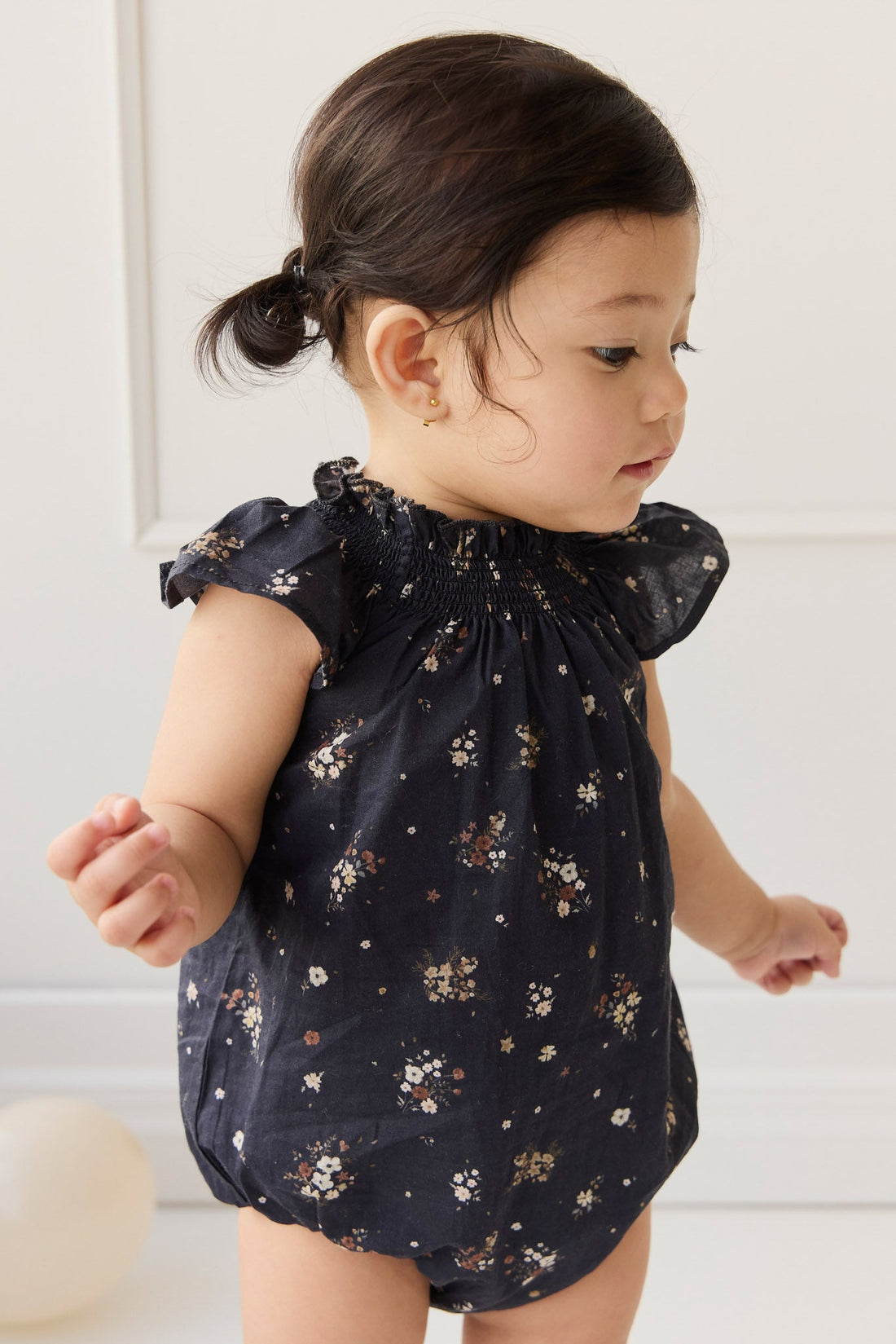 Organic Cotton Tamara Playsuit - Bouquet De Fleur Childrens Onepiece from Jamie Kay USA