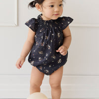 Organic Cotton Tamara Playsuit - Bouquet De Fleur Childrens Onepiece from Jamie Kay USA