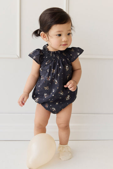 Organic Cotton Tamara Playsuit - Bouquet De Fleur Childrens Onepiece from Jamie Kay USA