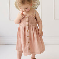 Organic Cotton Muslin Karlie Dress - Parfait Childrens Dress from Jamie Kay USA