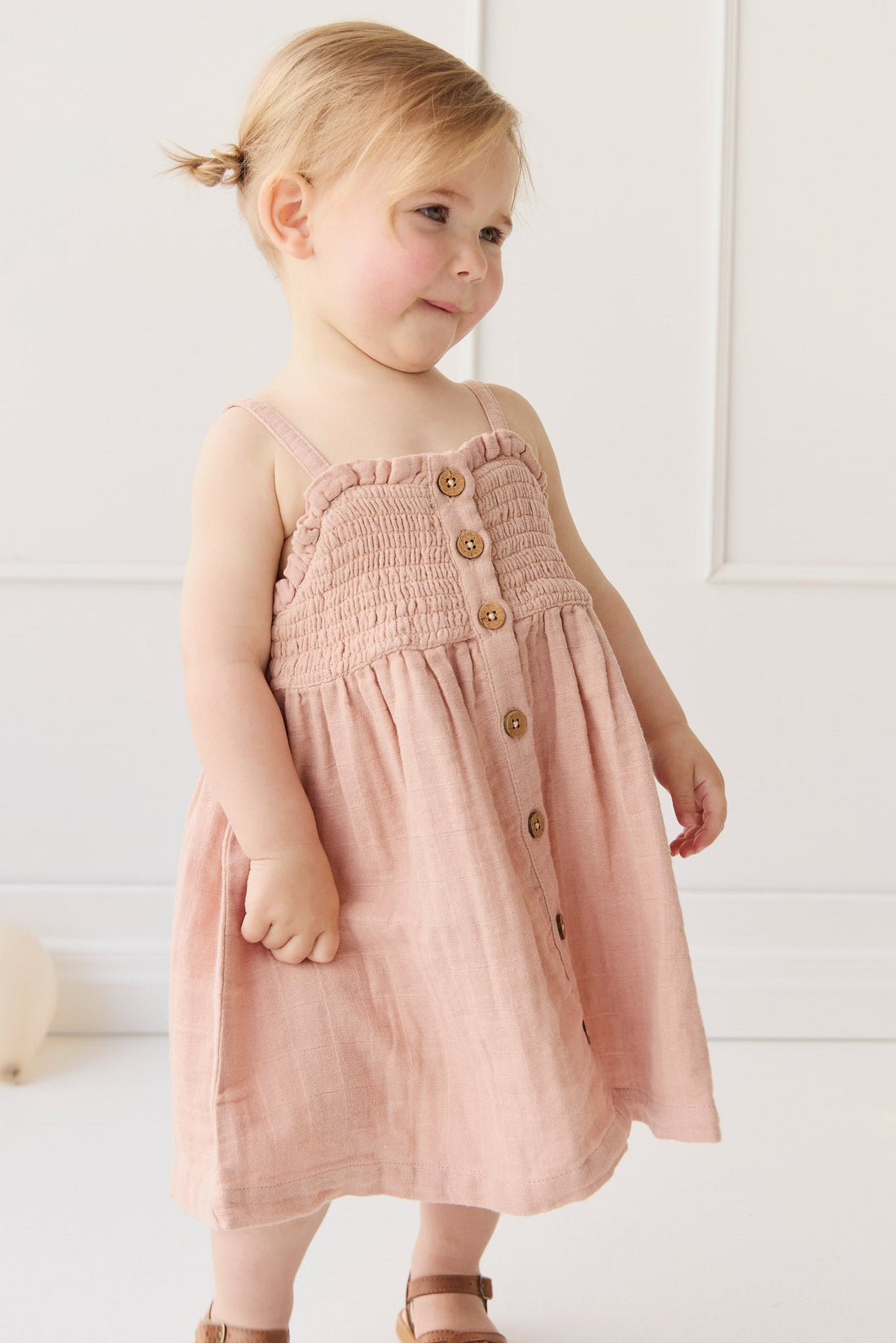 Organic Cotton Muslin Karlie Dress - Parfait Childrens Dress from Jamie Kay USA