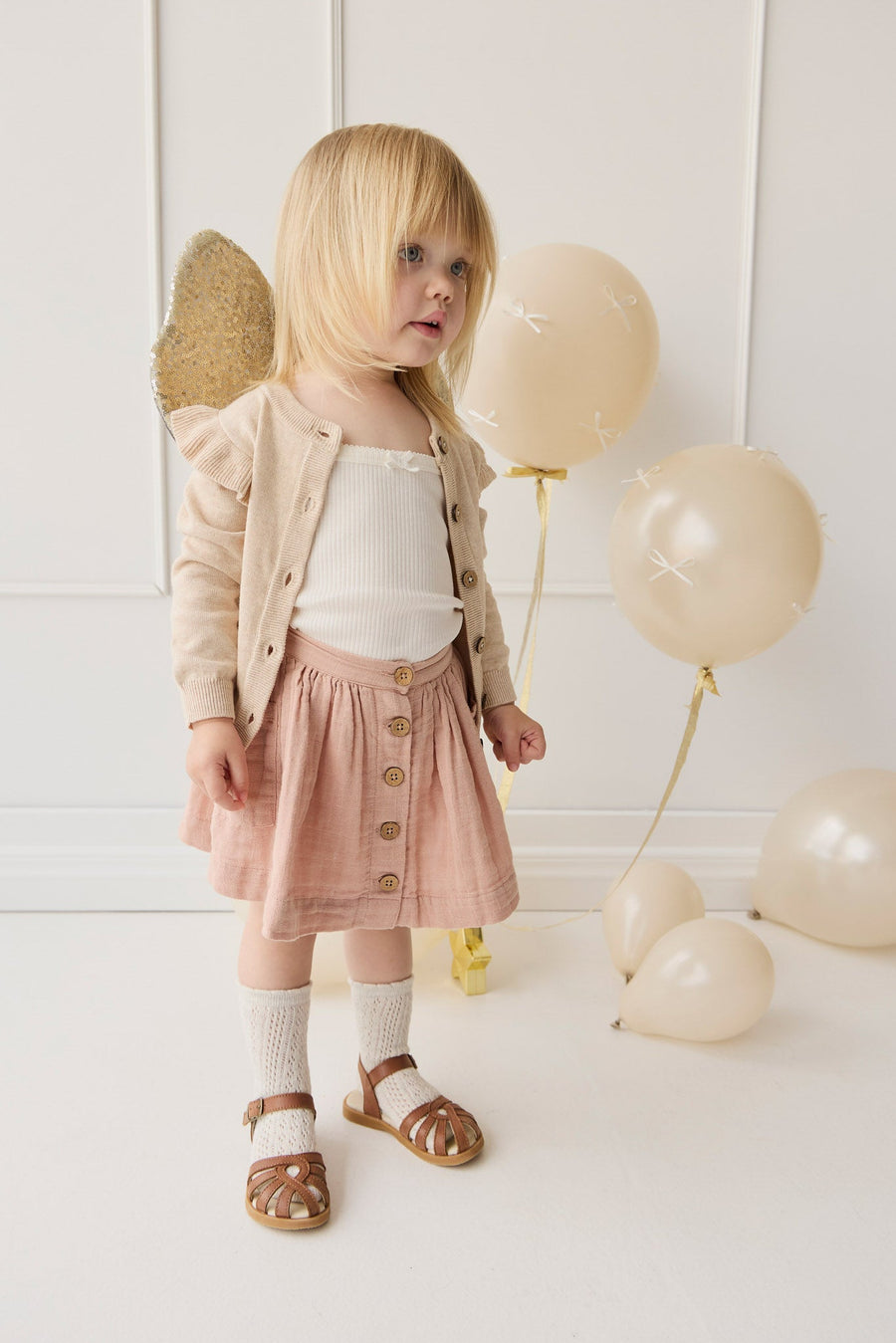 Organic Cotton Muslin Kennedy Skirt - Parfait Childrens Skirt from Jamie Kay USA