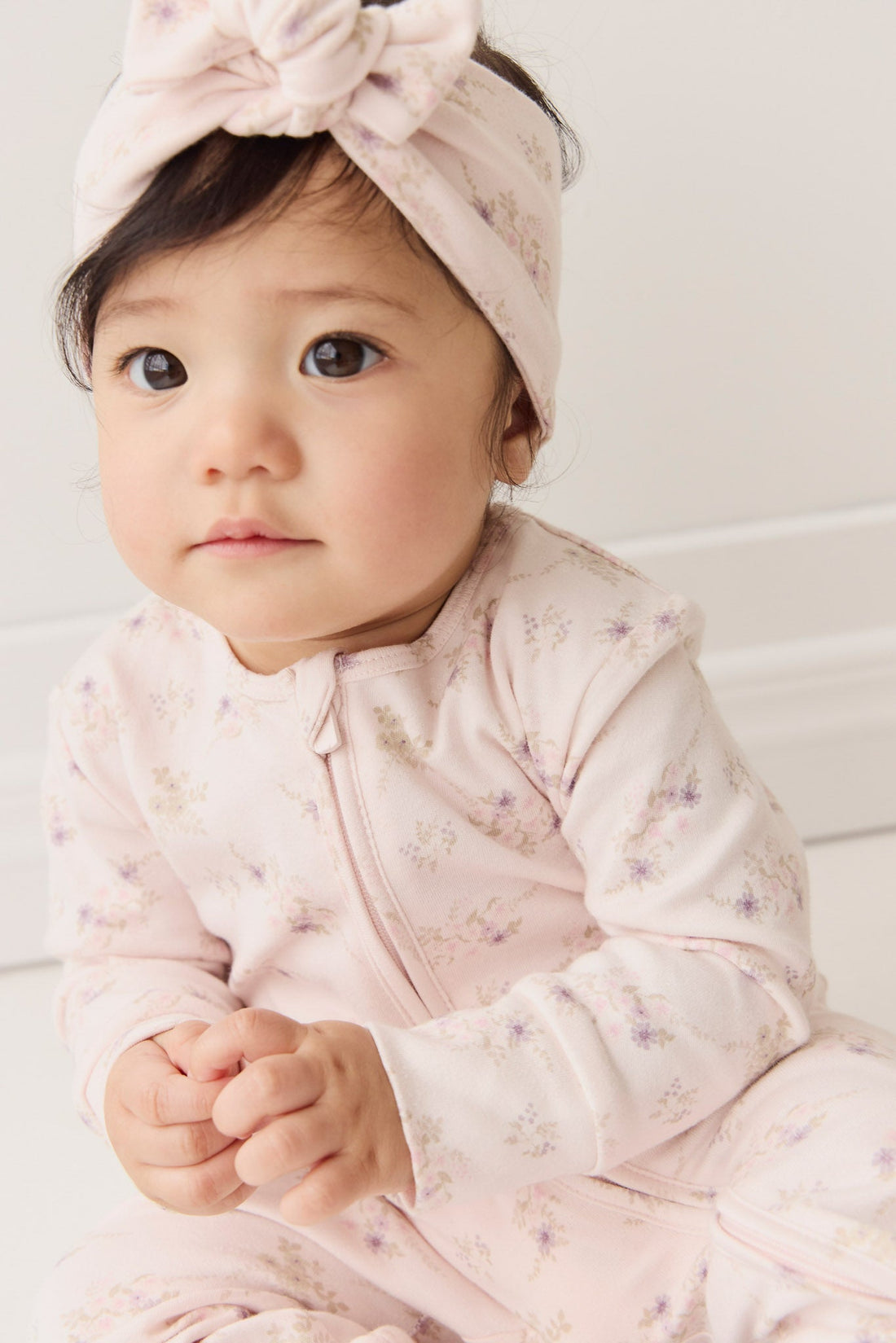 Organic Cotton Frankie Onepiece - Sweet Pea Floral Childrens Onepiece from Jamie Kay USA