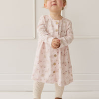 Organic Cotton Poppy Dress - Sweet Pea Floral Childrens Dress from Jamie Kay USA