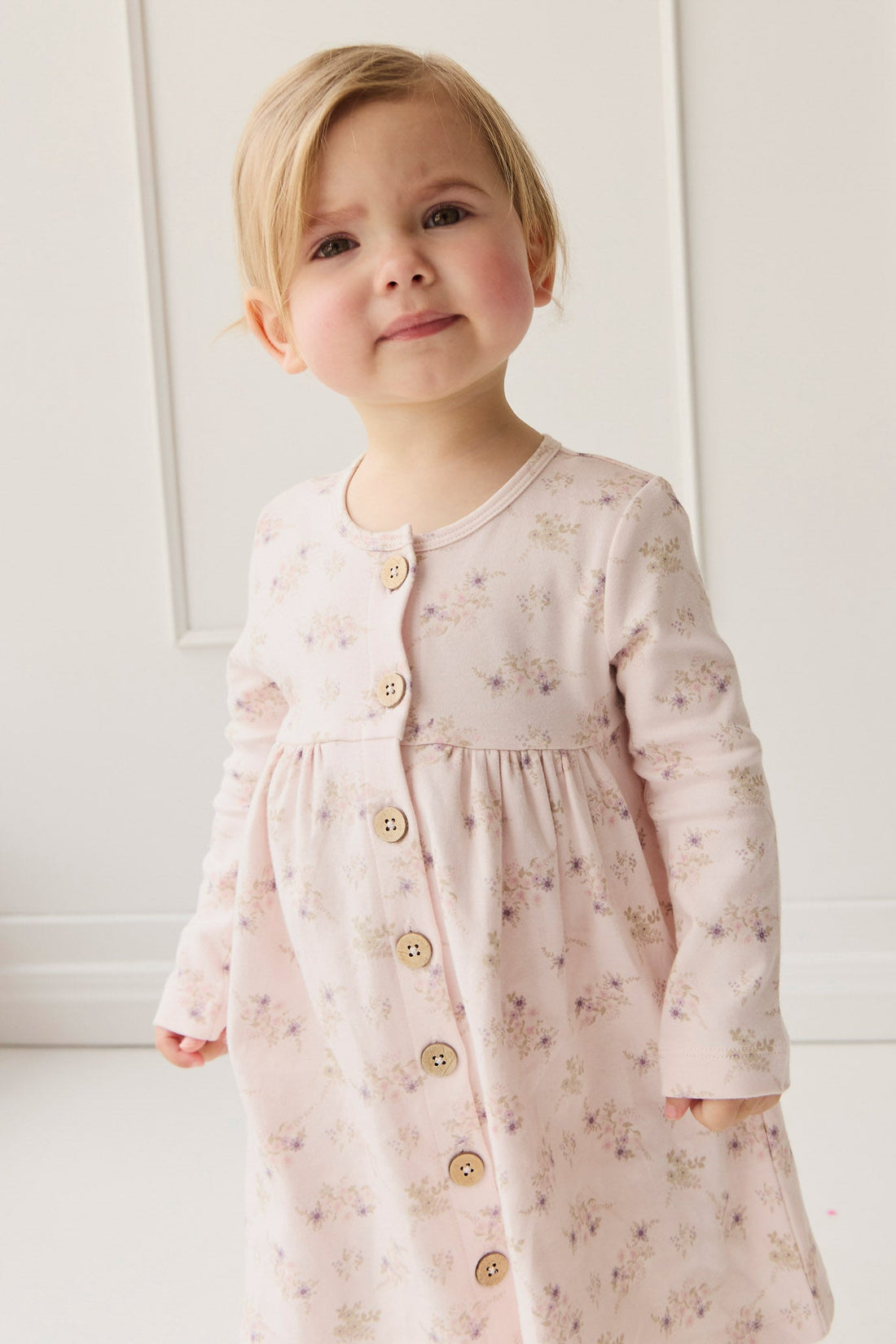 Organic Cotton Poppy Dress - Sweet Pea Floral Childrens Dress from Jamie Kay USA