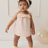 Organic Cotton Muslin Arielle Top - Ballet Pink Childrens Top from Jamie Kay USA