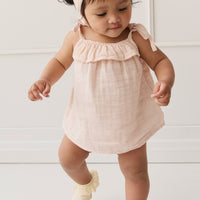 Organic Cotton Muslin Arielle Top - Ballet Pink Childrens Top from Jamie Kay USA