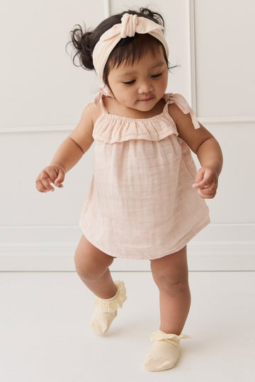 Organic Cotton Muslin Arielle Top - Ballet Pink Childrens Top from Jamie Kay USA