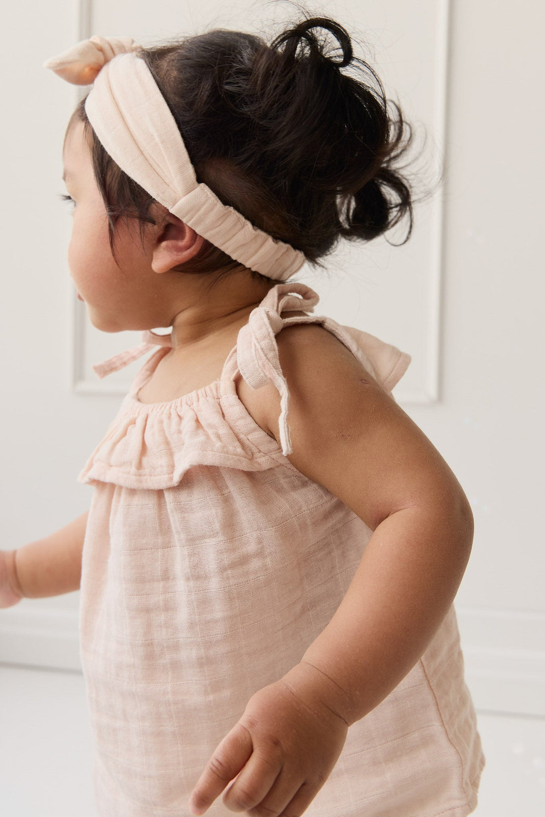 Organic Cotton Muslin Arielle Top - Ballet Pink Childrens Top from Jamie Kay USA