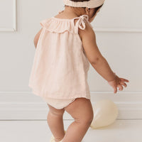 Organic Cotton Muslin Arielle Top - Ballet Pink Childrens Top from Jamie Kay USA