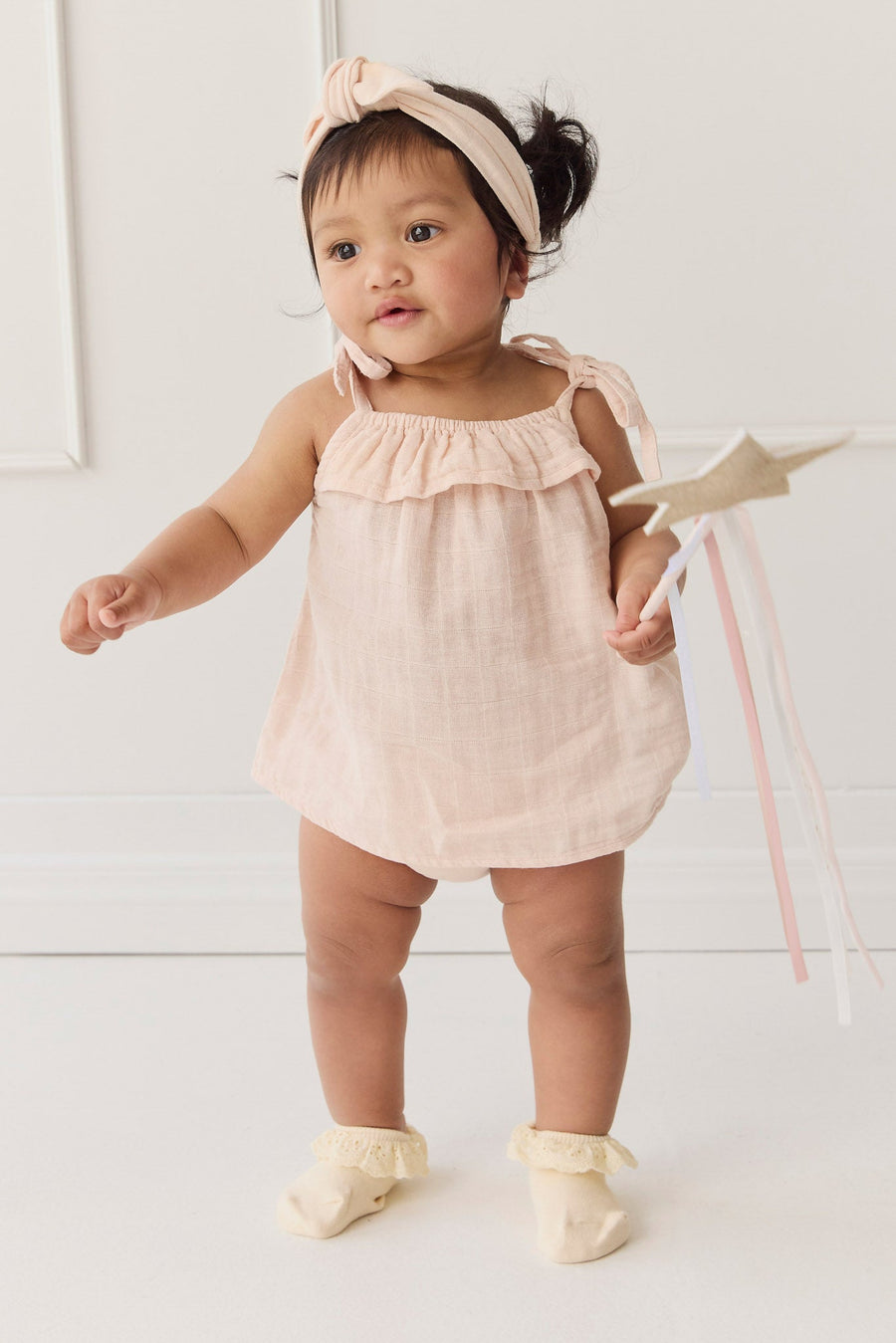 Organic Cotton Muslin Arielle Top - Ballet Pink Childrens Top from Jamie Kay USA