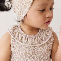 Organic Cotton Modal Francoise Bodysuit - Amber Eggnog Childrens Singlet Bodysuit from Jamie Kay USA