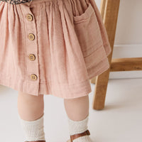 Organic Cotton Muslin Kennedy Skirt - Parfait Childrens Skirt from Jamie Kay USA