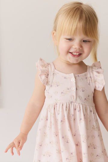 Organic Cotton Sienna Dress - Sweet Pea Floral Childrens Dress from Jamie Kay USA