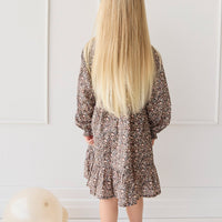 Organic Cotton Ivy Dress - Winter Moonless Night Childrens Dress from Jamie Kay USA