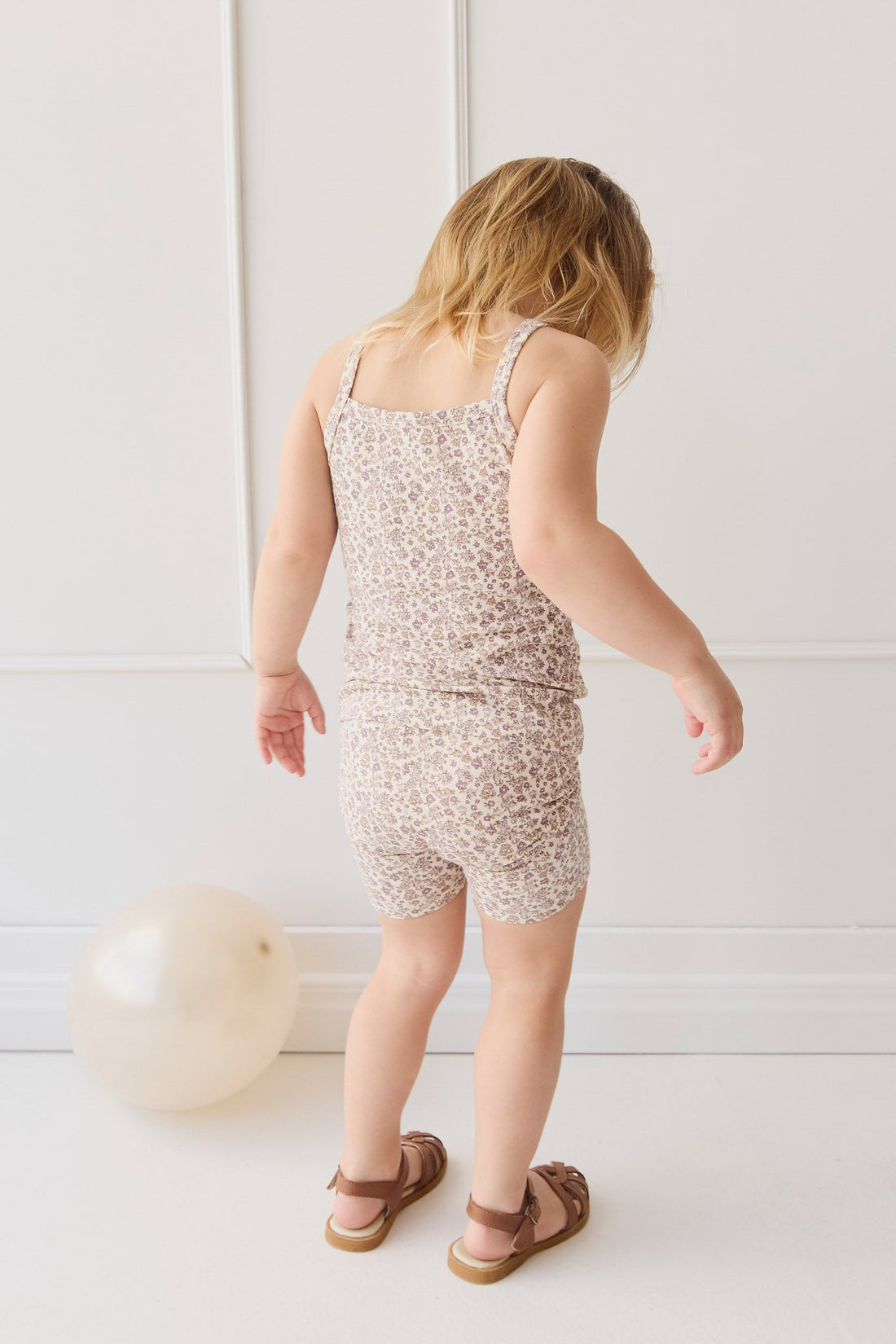 Organic Cotton Modal Singlet - Amber Eggnog Childrens Singlet from Jamie Kay USA