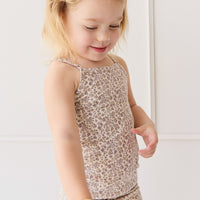 Organic Cotton Modal Singlet - Amber Eggnog Childrens Singlet from Jamie Kay USA