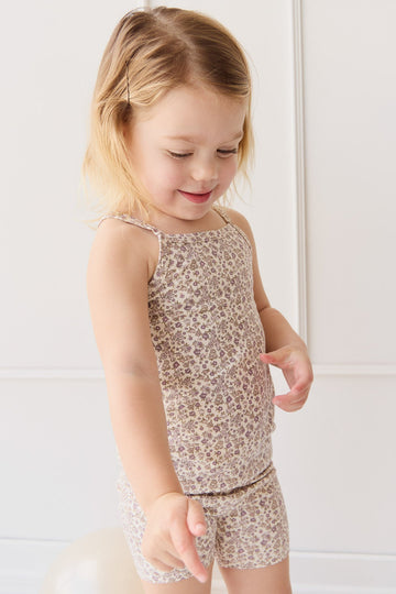 Organic Cotton Modal Singlet - Amber Eggnog Childrens Singlet from Jamie Kay USA