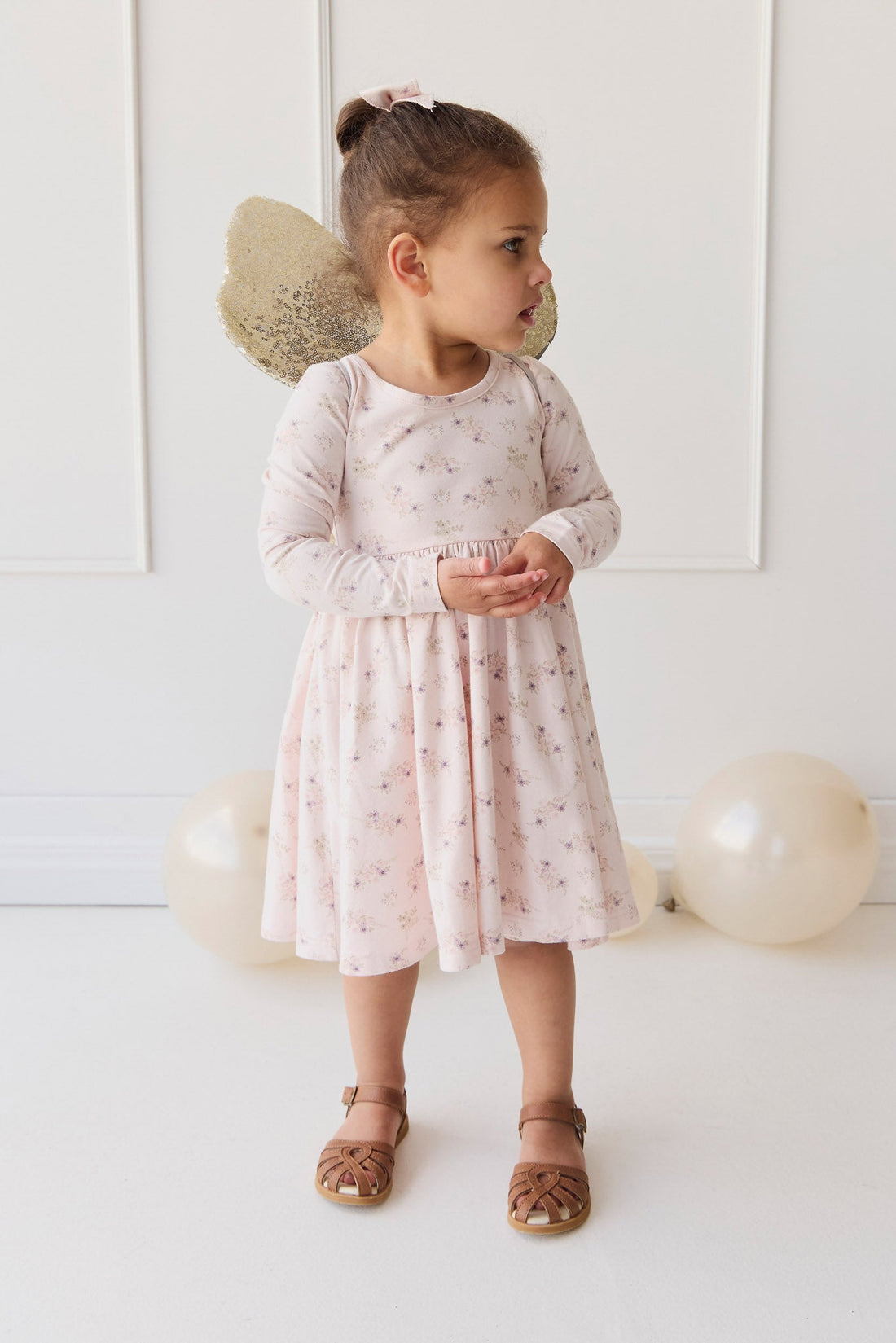 Organic Cotton Tallulah Dress - Sweet Pea Floral Childrens Dress from Jamie Kay USA