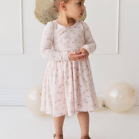 Organic Cotton Tallulah Dress - Sweet Pea Floral Childrens Dress from Jamie Kay USA