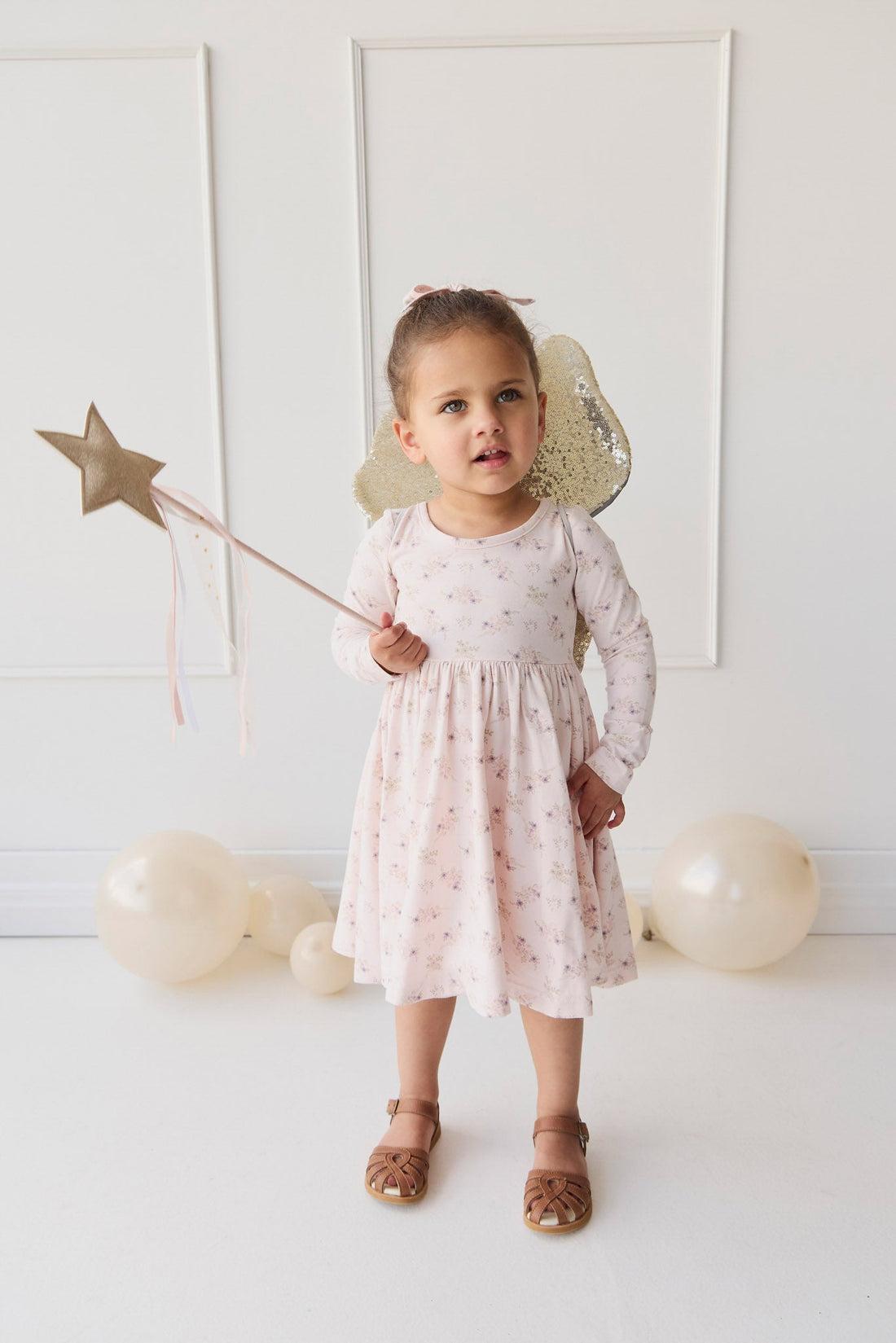 Organic Cotton Tallulah Dress - Sweet Pea Floral Childrens Dress from Jamie Kay USA