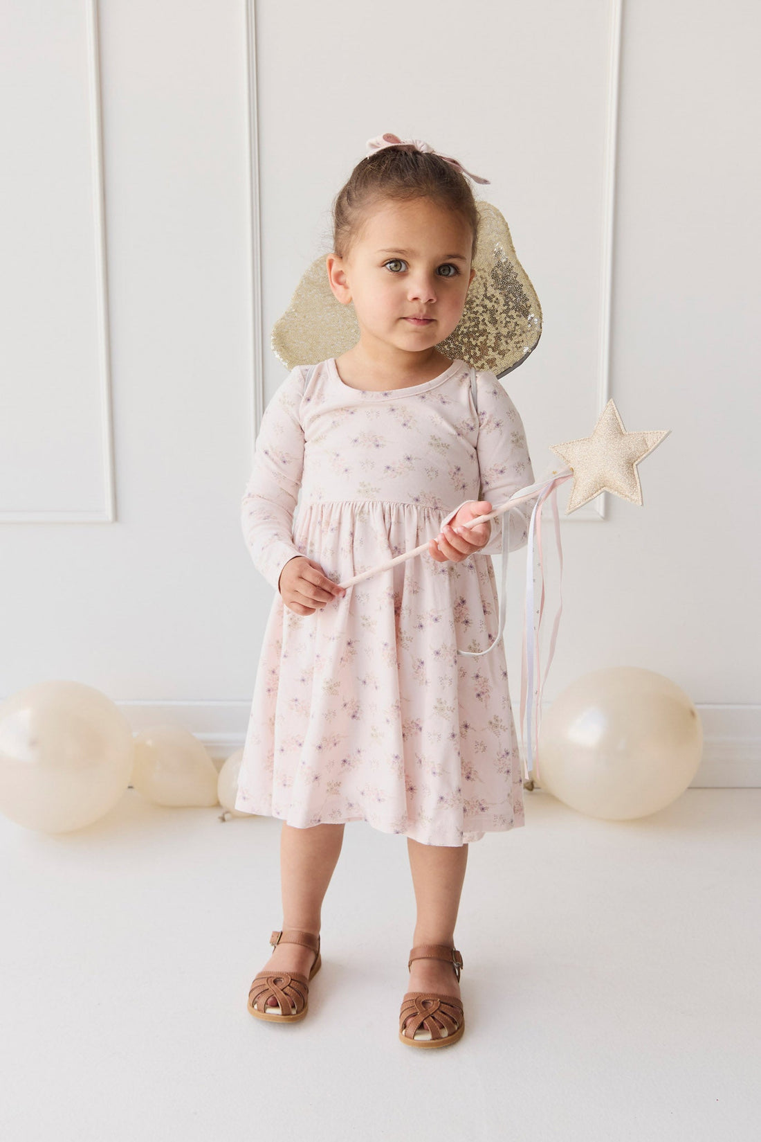 Organic Cotton Tallulah Dress - Sweet Pea Floral Childrens Dress from Jamie Kay USA